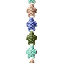 Ceramic Sea Turtle Beads, 19mm by Bead Landing&trade;