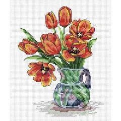 Mp Studia Spring Tulips Cross Stitch Kit