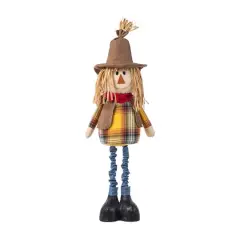 Glitzhome&reg; Fall Fabric Scarecrow Porch Decor With Telescoping Legs