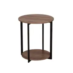 Household Essentials Jamestown 24" Round End Table Ashwood