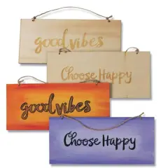 S&S Worldwide&reg; Unfinished Positive Double Sided Wood Plaques, 6ct.