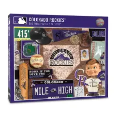 MLB Baseball Retro Series 500 Piece Puzzle Colorado Rockies