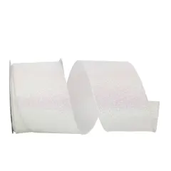 JAM Paper 2.5" x 10yd. Iridescent Glitter Wired Ribbon