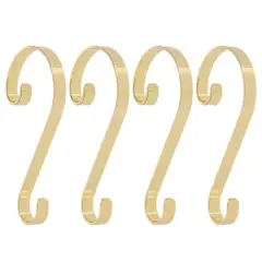 Haute Decor Stocking Scroll&reg; Brass Stocking Holders, 4ct. 