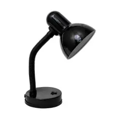 Simple Designs 14.5" Basic Metal Desk Lamp with Flexible Hose Neck Black