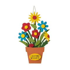 Glitzhome&reg; 22" Wooden Blooming Flowers Wall D&eacute;cor