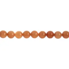 John Bead Earth's Jewels Natural Stone Round Beads, 8mm Peach Aventurine
