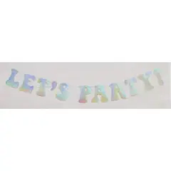 6ft. Iridescent Let's Party Banner by Celebrate It&trade;