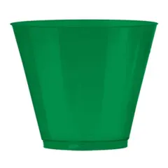 JAM Paper 9oz. Clear Plastic Cups, 72ct. Green