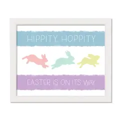 Easter On Its Way 20" x 16" White Framed Print Under Plexiglass