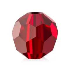 John Bead Preciosa 4mm Czech Crystal Glass Faceted Round Beads, 40ct. Siam