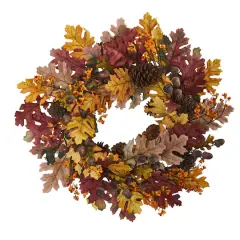 24" Oak Leaf, Acorn & Pine Wreath