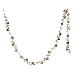 Hello Honey&reg; 6ft. Gold Color Faux Evergreen Garland with Pinecones