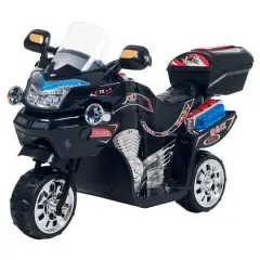 Toy Time Black Battery Powered Ride-On Motorcycle