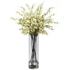 38" White Giant Cherry Blossom Arrangement in Vase
