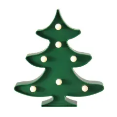 8.75" Green Christmas Tree Marquee Wall Sign
