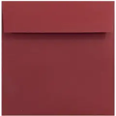 JAM Paper 6" Square Colored Invitation Envelopes, 25ct. Dark Red