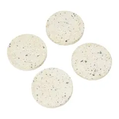 Hello Honey&reg; Eggshell Round Terrazzo Coaster Set
