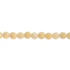 John Bead Earth's Jewels Natural Stone Round Beads, 8mm Yellow Jade