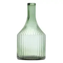 10.75" Decorative Sage Glass Vase