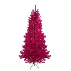 9ft. Unlit Metallic Pink Tinsel Artificial Christmas Tree