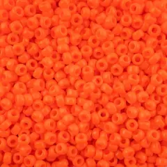 John Bead 11/0 Miyuki Glass Seed Beads, 13g Orange Opaque