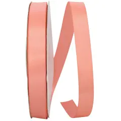 JAM Paper 7/8" x 100yd. Double Face Satin Ribbon Light Coral
