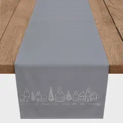 Winter Town No Place Like Home 16" x 90" Cotton Twill Runner