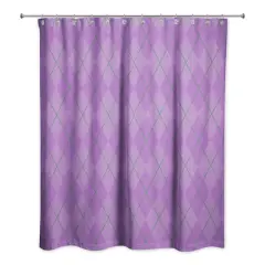 Purple Argyle Mardi Gras Shower Curtain