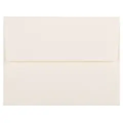 JAM Paper A2 Strathmore Invitation Envelopes, 50ct. Natural White Laid