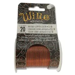 The Beadsmith&reg; Wire&trade; Elements 20 Gauge Tarnish-Resistant Wire Antique Copper