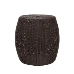 Household Essentials 18" Woven Storage End Table Brown