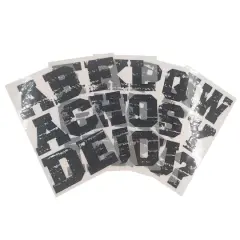 3" Iron-On Distressed Black Letters by Make Market&reg;