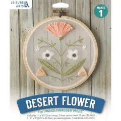 Leisure Arts&reg; 6" Desert Flower Embroidery Kit