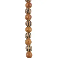Brown Stripes & Solids Ceramic Round Beads, 10mm by Bead Landing&trade;