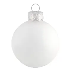 Whitehurst 4ct. 4.75" Glossy Glass Ball Ornaments White Shiny