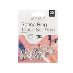 John Bead Must Have Findings 7mm Spring Ring Set, 20ct. Silver