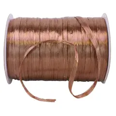 JAM Paper 1/4" Raffia Pearl Ribbon Bronze