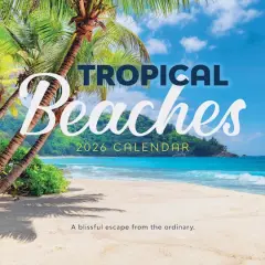 2026 Tropical Beaches Wall Calendar