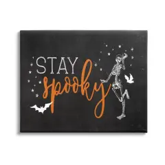 Stupell Industries Stay Spooky Skeleton Canvas Wall Art