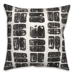 Neutral Black Pattern 18" x 18" Throw Pillow