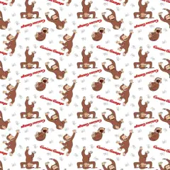 Universal Studios&trade; Curious George Footprint Cotton Fabric