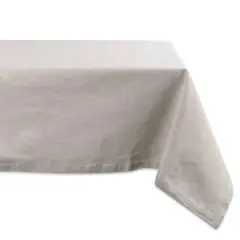 DII&reg; 104" Natural White Solid Chambray Tablecloth