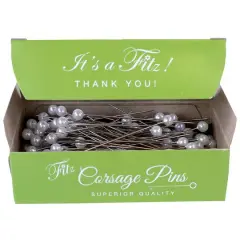 Fitz 2.5" Pearl Round-Head Corsage Pins, 144ct.