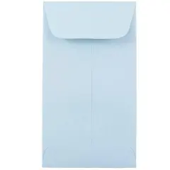 JAM Paper #6 Coin Business Colored Envelopes, 50ct. Pastel Baby Blue