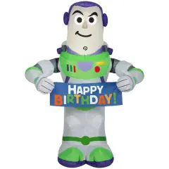 3.5ft. Airblown&reg; Inflatable Birthday Buzz Lightyear