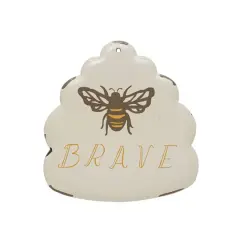 Hello Honey&reg; Bee Brave Enameled Metal Wall D&eacute;cor