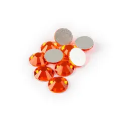 John Bead Crystal Lane SS20 Round Flatback Czech Crystals, 144ct. Orange