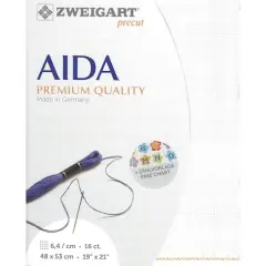Zweigart&reg; Aida 16 Count Precut FabricWhite
