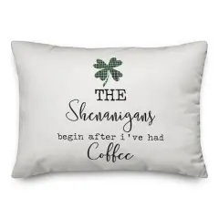 Shenanigans After Coffee 20" x 14" Indoor / Outdoor Pillow